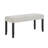 6Pc Dining Set Contemporary Style White Faux Marble Rectangular Table Full Back Upholstered Chairs Bench Light Gray Black Finish Dining Room Wooden Furniture-2056719769