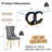 7-Piece Glass Dining Table Set, 70“ Clear Tempered Glass Table with OC-Shaped Base and 6 Tufted Velvet Dining Chairs-1860869163-1860869167