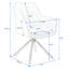 Lestarain 1Dining Room Chair Swivel, Swivel Chair, Kitchen Chair With Armrests Backrest, Living Room Chair, Upholstered Chair, Armchair, Metal Legs, Velvet, Imitation Leather, Dark Grey-64838732