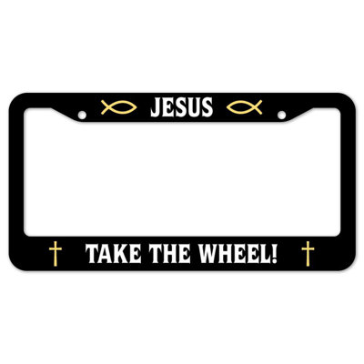 Jésus prend le volant! Cadre de plaque