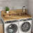 Washer Dryer Countertop With Non-Slip Pads, Laundry Wood Shelf Topper With Edge, 54" Width X 27.5" Depth Double Layer Organizer For Washer And Dryer Laundry Hamper Counter Storage, Natural Color(Xmas)-124424318