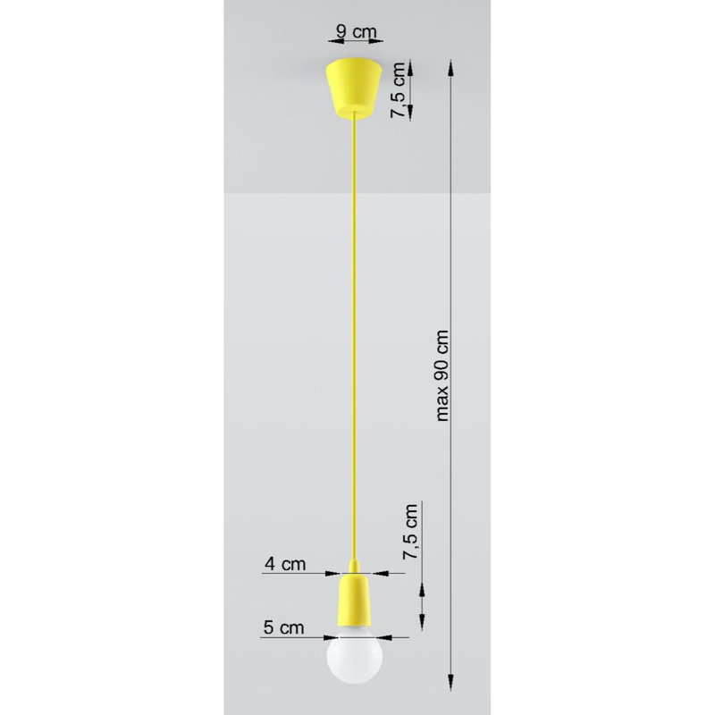 Anhua 1 - Light Bulb Pendant, Yellow