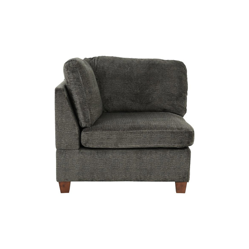 Coin de coin polyvalent en chenille gris pour le salon