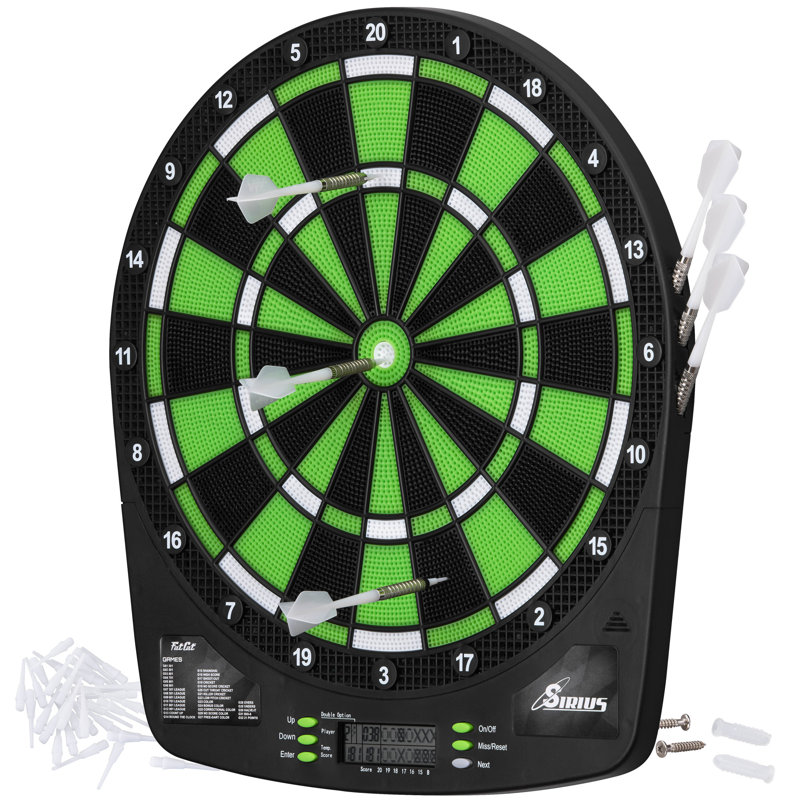 Fat Cat Sirius Electronic Dartboard with Darts