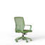 Chaise de bureau monobloc en maille verte avec dossier respirant et hauteur réglable