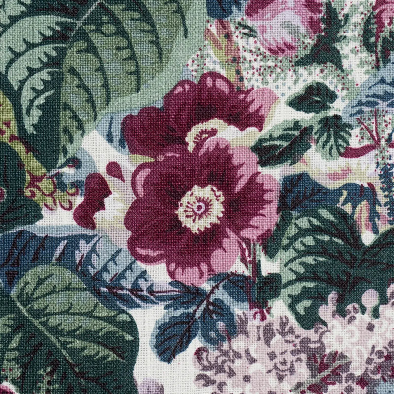 Flora's Fleurs Fabric, Plum
