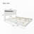 High Gloss 3-Piece Bedroom Set Floating Bed Frame Queen Size Platform Bed With LED Light & 2 Nightstands