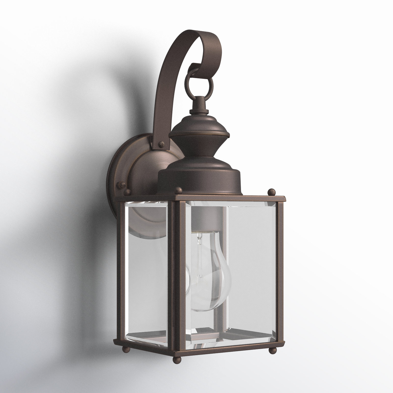 Tiernan Single Light Outdoor Wall Light, Antique Bronze, 12.5"H x 5.25"W x 5.75"D