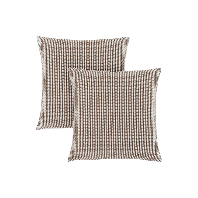 Coussins, ensemble de 2, 18 x 18 carrés, insert inclus, jet décoratif, accent, canapé, canapé, chambre à coucher, polyester hypoallergénique brun, moderne