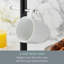 SWAN Elegance Towel Pole and 6 Cup Mug Tree Set with Textured Gloss Finish, Stainless Steel Accents and Non-Slip Bases-114165506