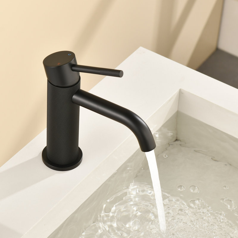 Widespread Bathroom Sink Faucet 1 Hole Brushed Nickel Bathroom Faucet With Pop-up Drain Bathroom Vanity Faucet, Matte Black