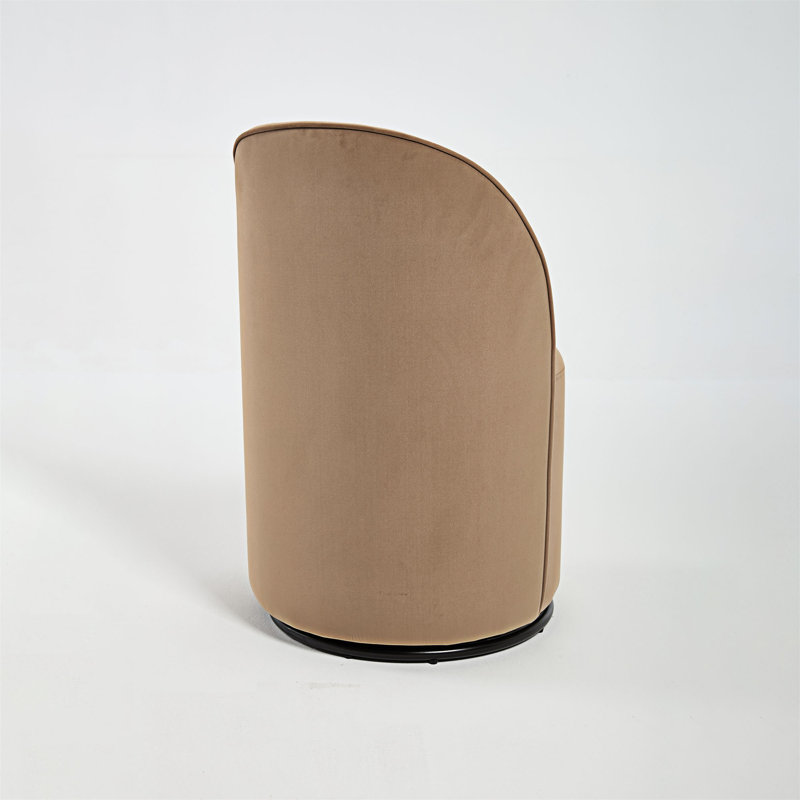 Chaise d'appoint rembourrée, Brun