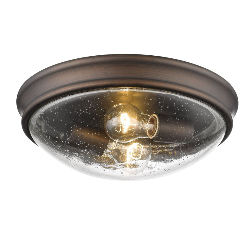 Plafonnier encastré 2 lumières Aenwood, Bronze huilé