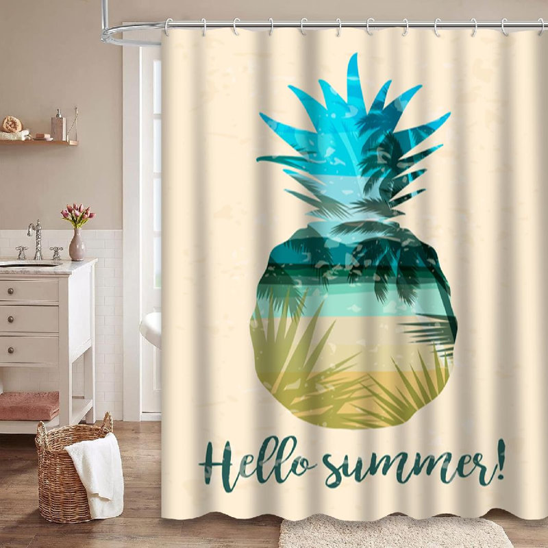 Rideau de douche à 12 crochets Tropical Beach Hawaiian Sunset, L 72 po x l 84 po
