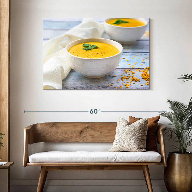 Yarlin Yellow Lentil Soups, 30" H x 45" W