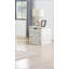 Table de bout de style rustique blanc antique avec tiroirs, conception de basse-cour pour le salon et la chambre à coucher