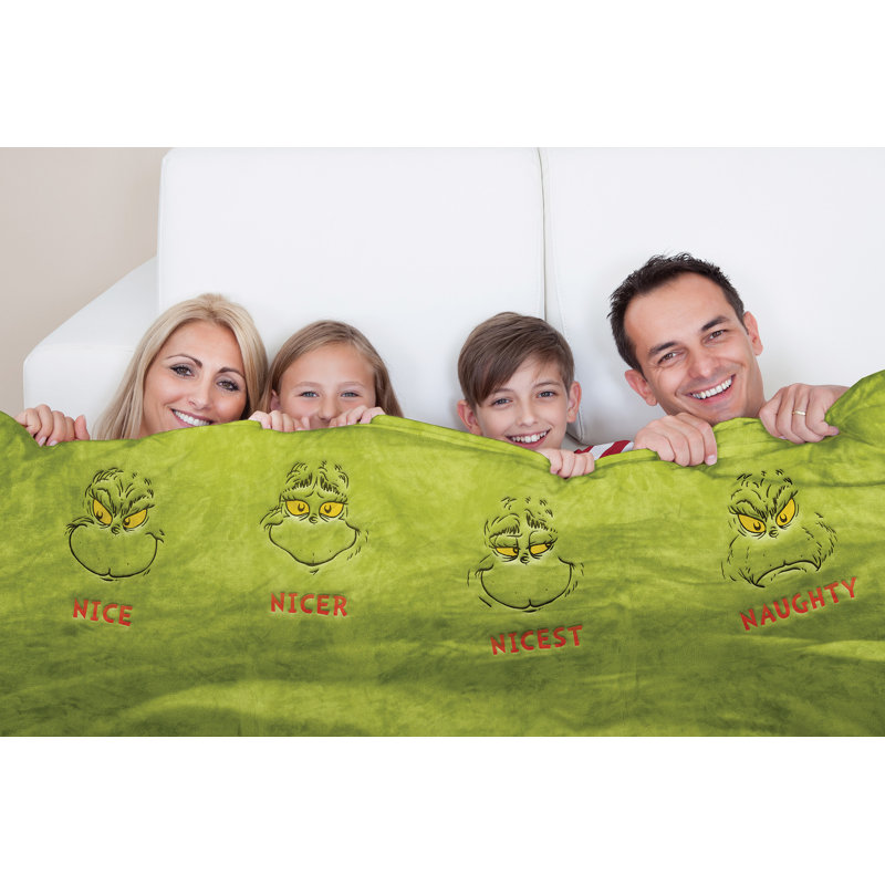 Jeté surdimensionné 120 par 70 pouces Dr. Seuss Grinch