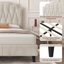 Upholstered Bed Frame with with Diamond Button-Tufted Headboard-910678845-910678846