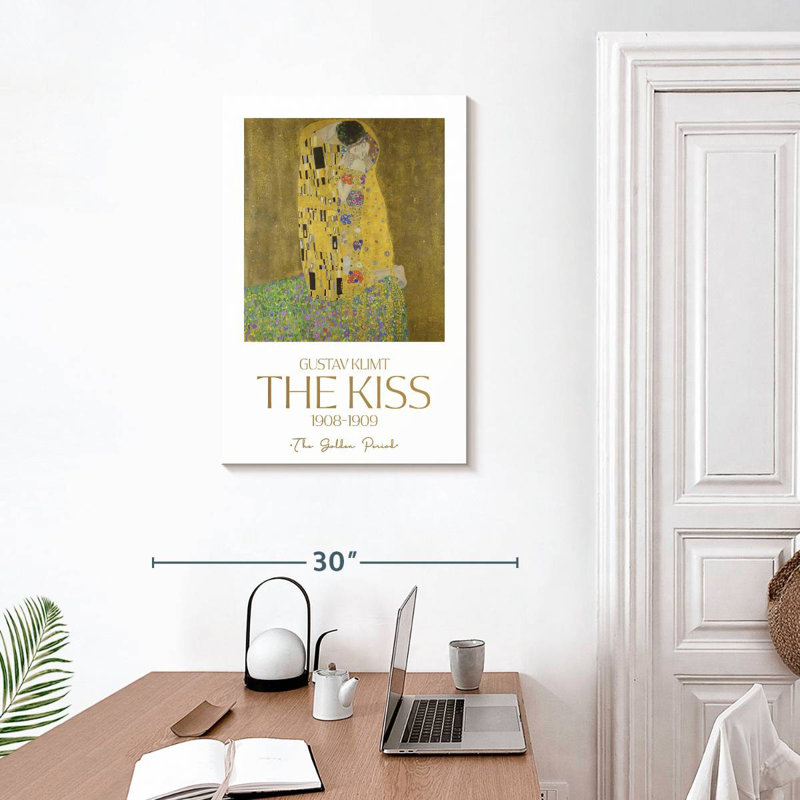 Affiche d'exposition The Kiss Klimt, H 30 po x l 20 po