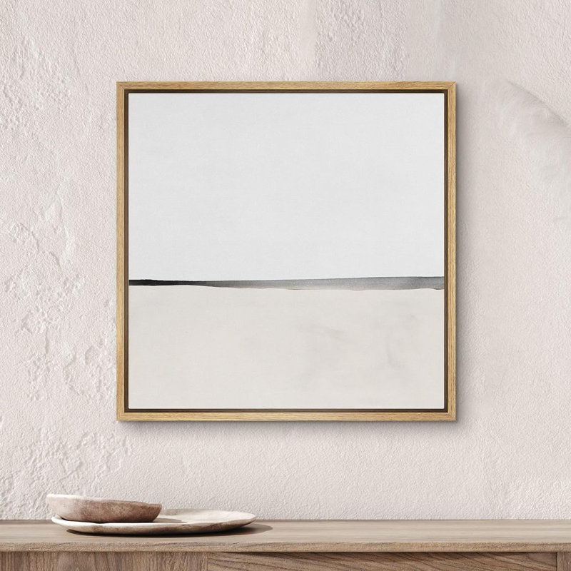 «White Tan Pastel Geometric Landscape Abstract Shapes Modern Art Decorative Nordic Minimal Calm / Zen», reproduction d'art sur toile