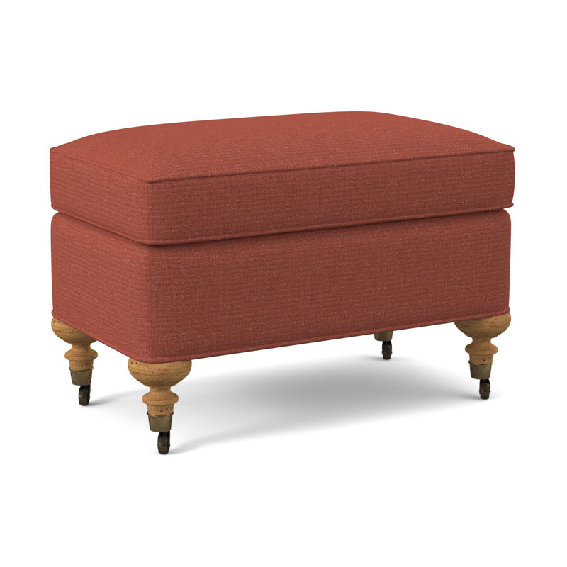 Devan Ottoman, Filigree Ivory, Amber