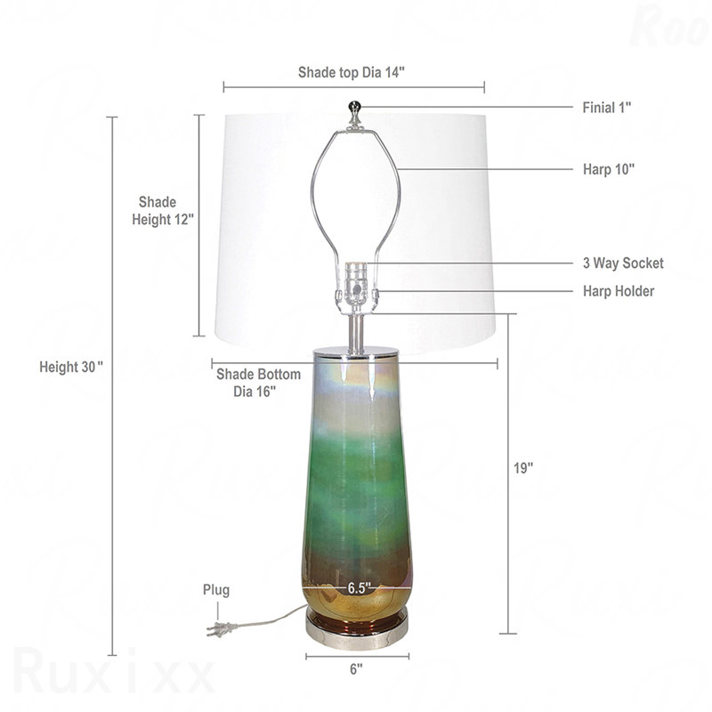 Table Lamp - Glass Accent Material