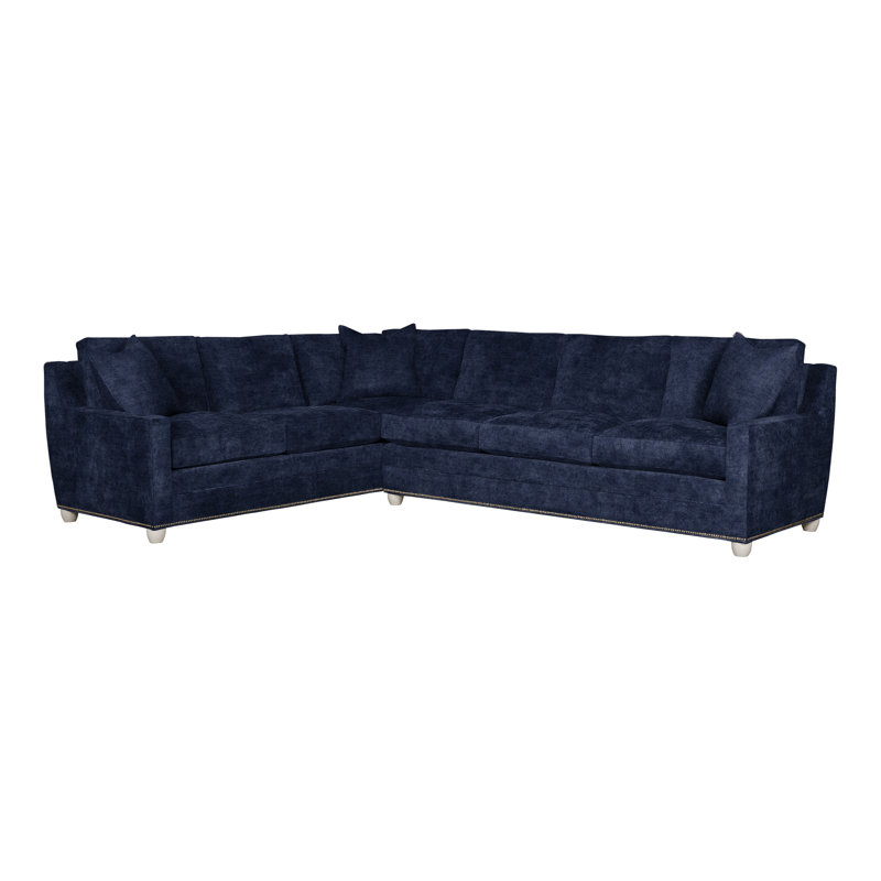 American Bungalow 2-Piece Fairgrove L-Sectional, Nadia Eclipse, Casa Blanca, Yes