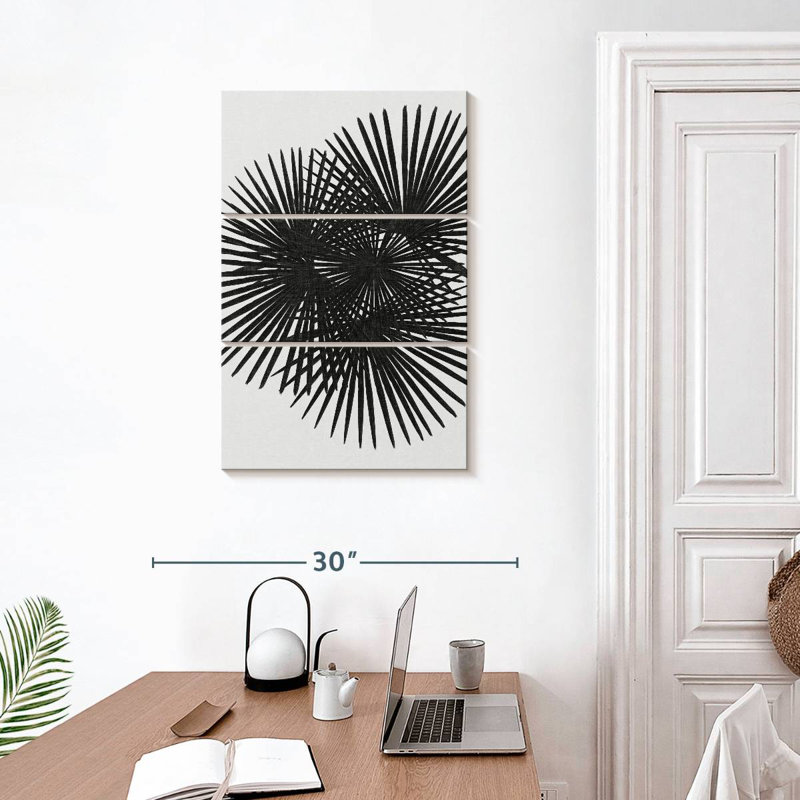 Harnek Fan Palm BW, H 32 po x l 20 po