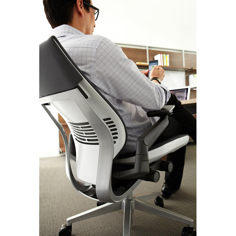 Steelcase Gesture Task Chair, Olivine, Light, Carpet