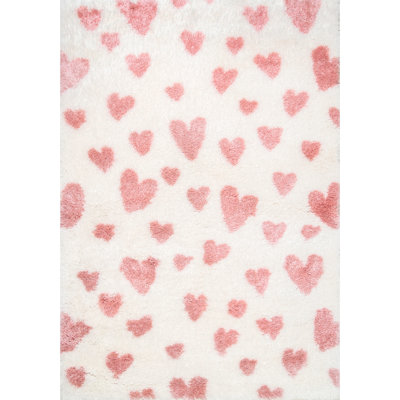 Tapis rose / blanc Becky