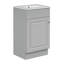 Meuble-lavabo de 18 po avec lavabo. Armoire blanche. Finition de la cuvette à la crasse. Tablette de porte et tablette réglable. Fabrication.-102075936