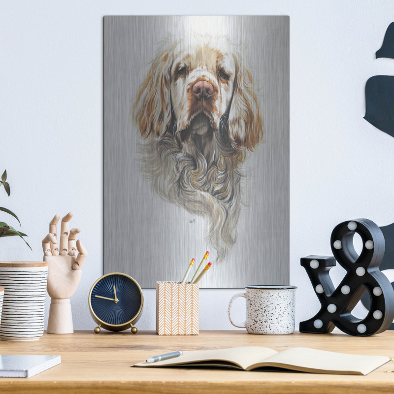 «Clumber Spaniel» par Barbara Keith, H 16 po x l 12 po