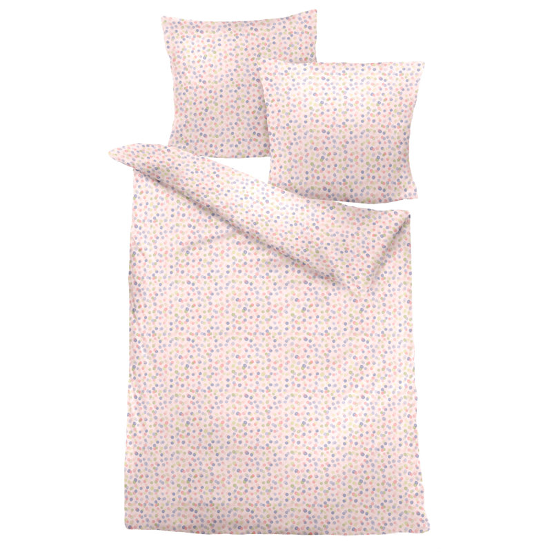 Pink Seersucker Duvet Cover Set, Pink , 155 x 220cm