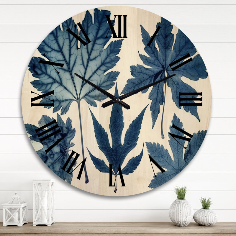 Horloge murale en bois massif Stanwell, Très grand