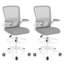Chaise de bureau à domicile avec accoudoirs relevables et repose-pieds réglables, idéale pour étudier (gris).-456156421