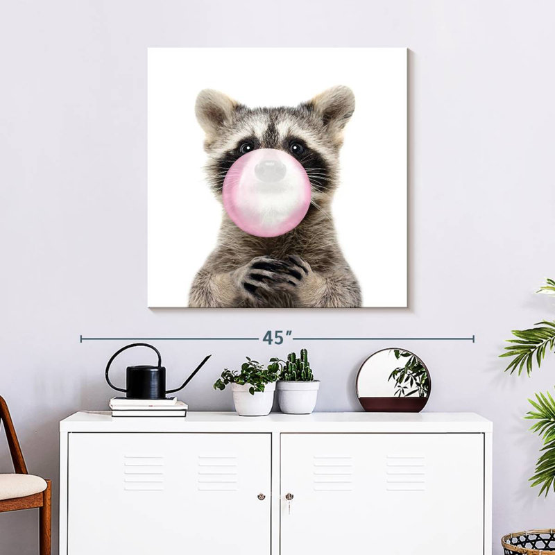 Crowle Bubble Gum Raton laveur, H 30 po x l 30 po