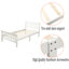 Lit plateforme simple en bois massif: conception avec tête de lit moderne et base de matelas, aucun sommier requis