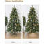 Collet d'arbre de Noël Seagrass, jupe d'arbre tissée à la main 22,5 pouces - 4 pièces de couverture de ferme rustique naturelle pour arbre de Noël artificiel 6 pi 7 pi