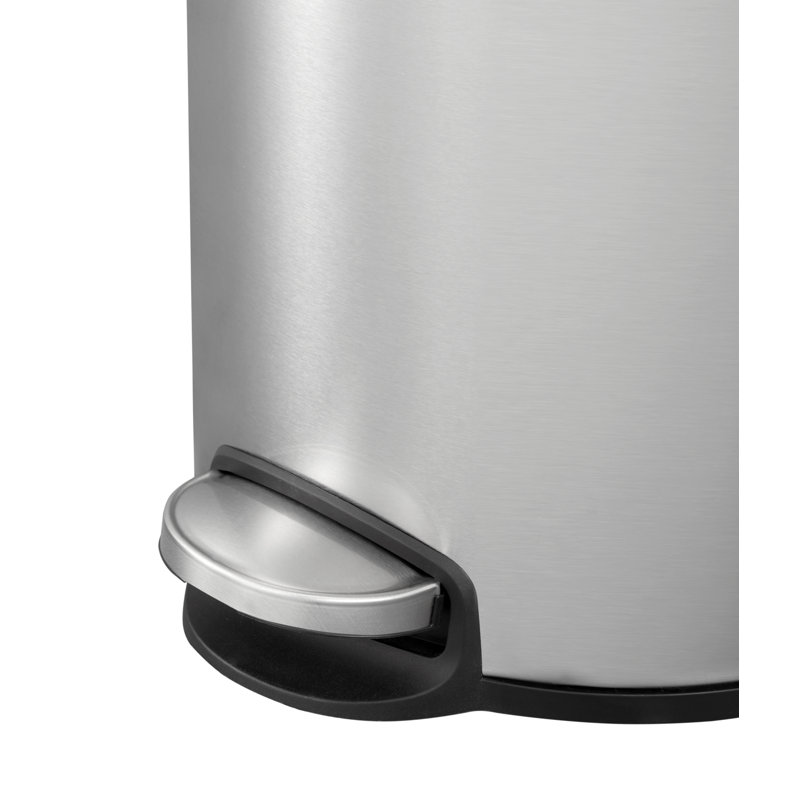 Eva Steel Step On Kitchen Trash Can, 5 L, Stainless Steel