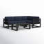 Avion 5 Piece Sectional Set - Black-1426329046-1414265629