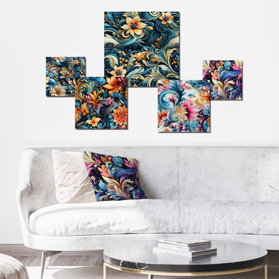 Griffith - ensemble d'art mural floral de 5