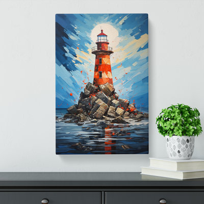 Lighthouse Contemporary No.2 - Wrapped Canvas