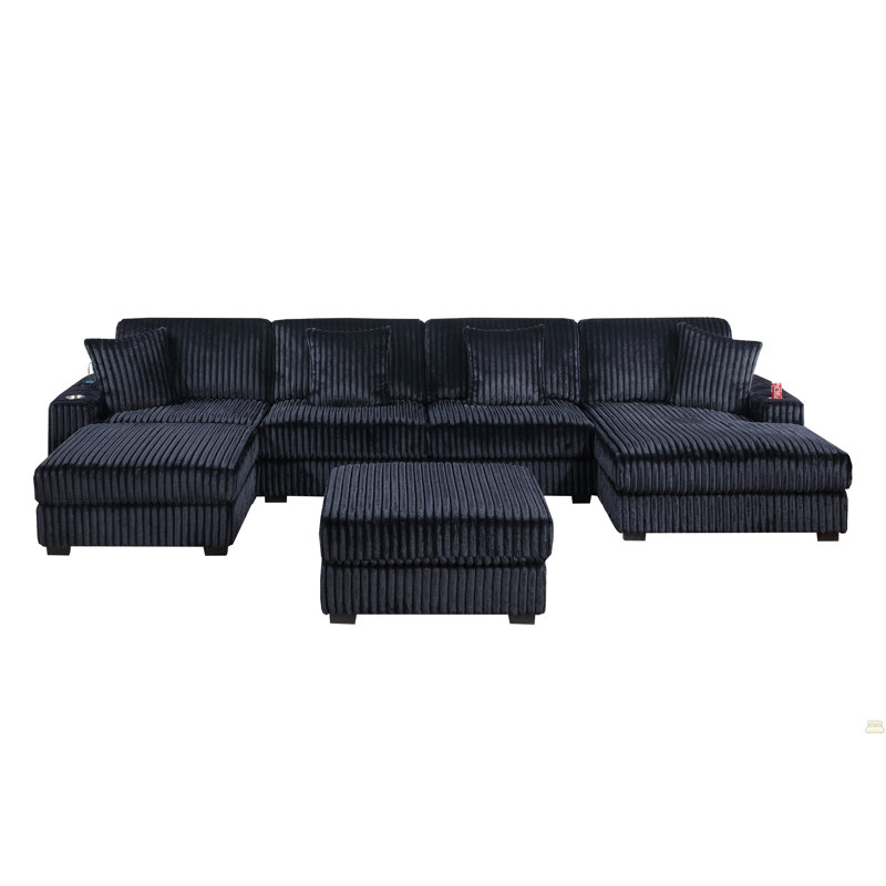 Ensemble de canapé modulaire contemporain en U 6 pièces