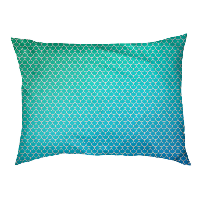 Coussin d'extérieur Campion, Très grand (l 52 po x P 42 po x H 17 po), Turquoise / olive