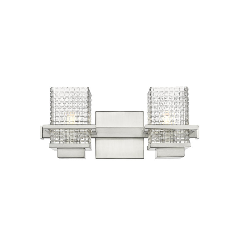 2 - Light Dimmable Bath Bar, Satin Nickel