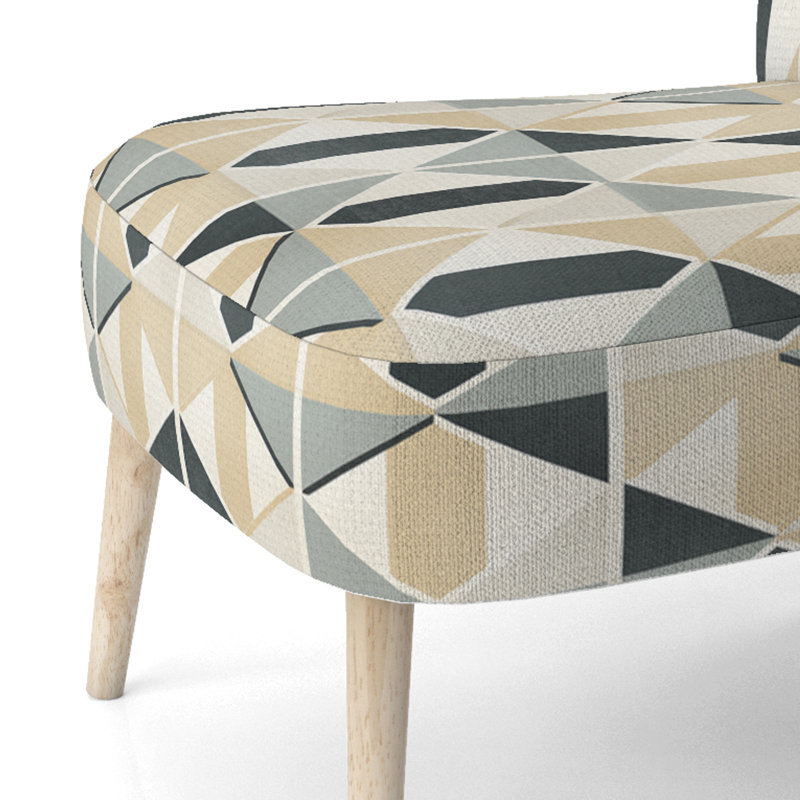 Chaise d'appoint rembourrée bohémienne et éclectique Neutral Space I