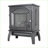 Electric Fireplace Stove, 18-Inch Retro 3D Flame Infrared with Remote | Antique Black | Freestanding