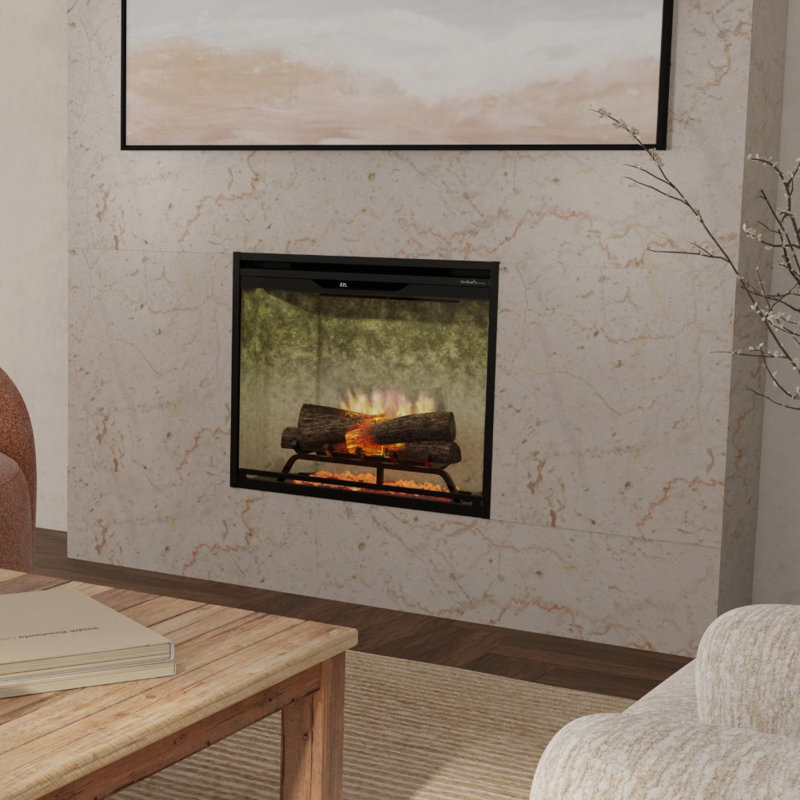 Dimplex 30" Revillusion Electric Firebox Weathered Concrete Background, 30" W, Weathered Concrete