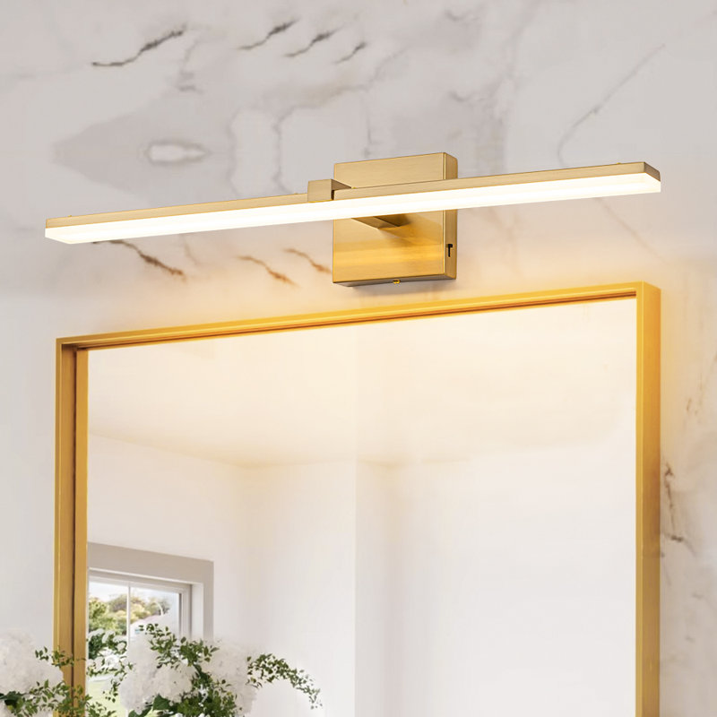 1-light Dimmable Led Bath Bar Vanity Light, Gold