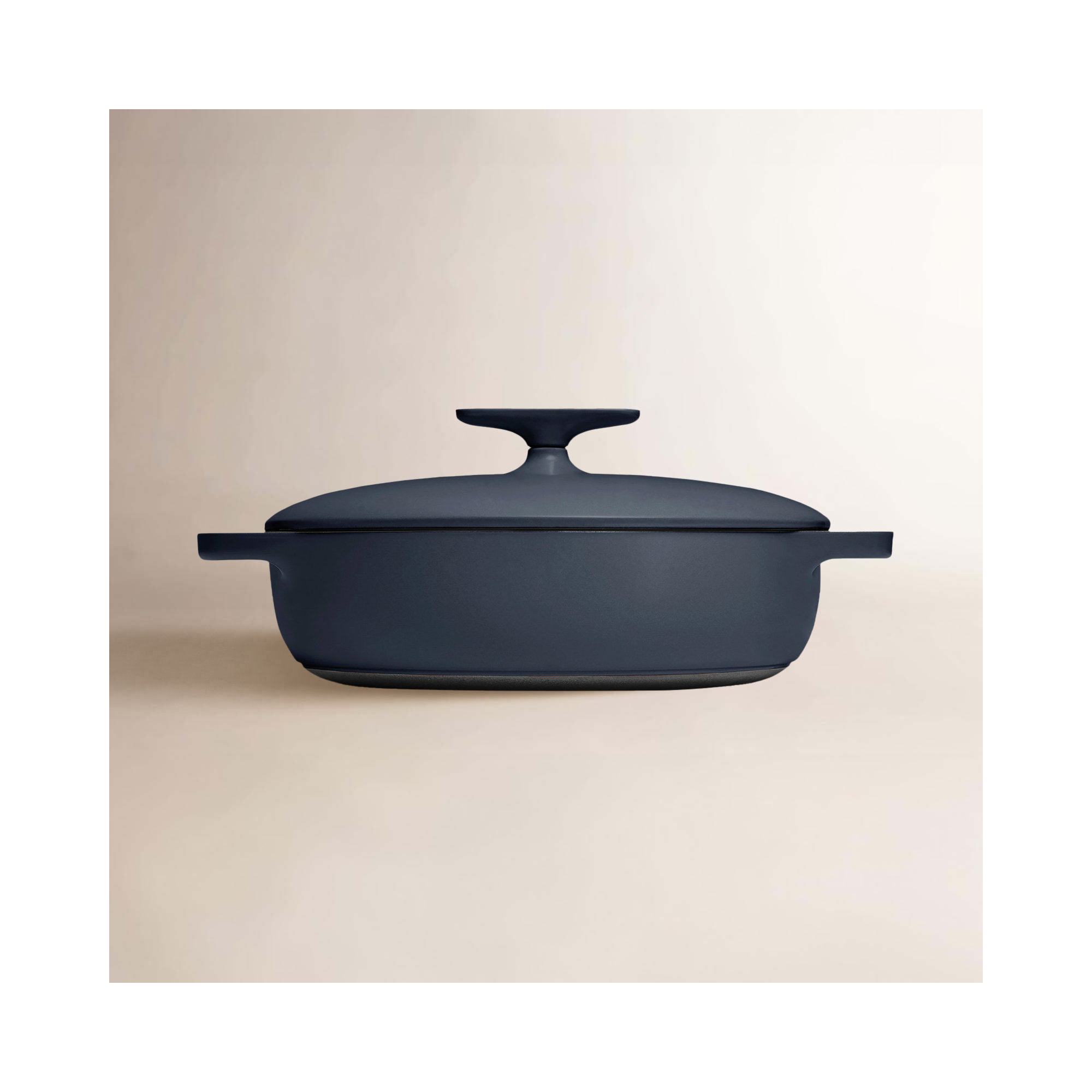 Caraway 3.5Qt Enameled Cast Iron Braiser W/ Domed Lid, Dark Navy